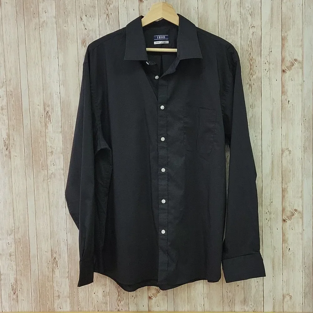Black slim fit dress shirt